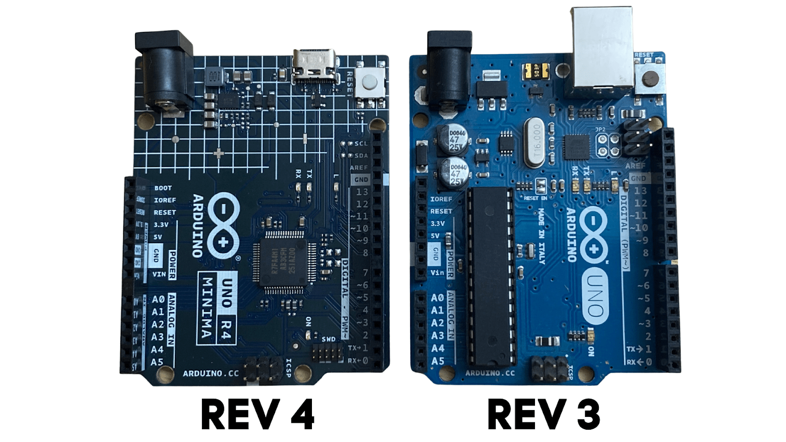 Arduino UNO R3 VS R4