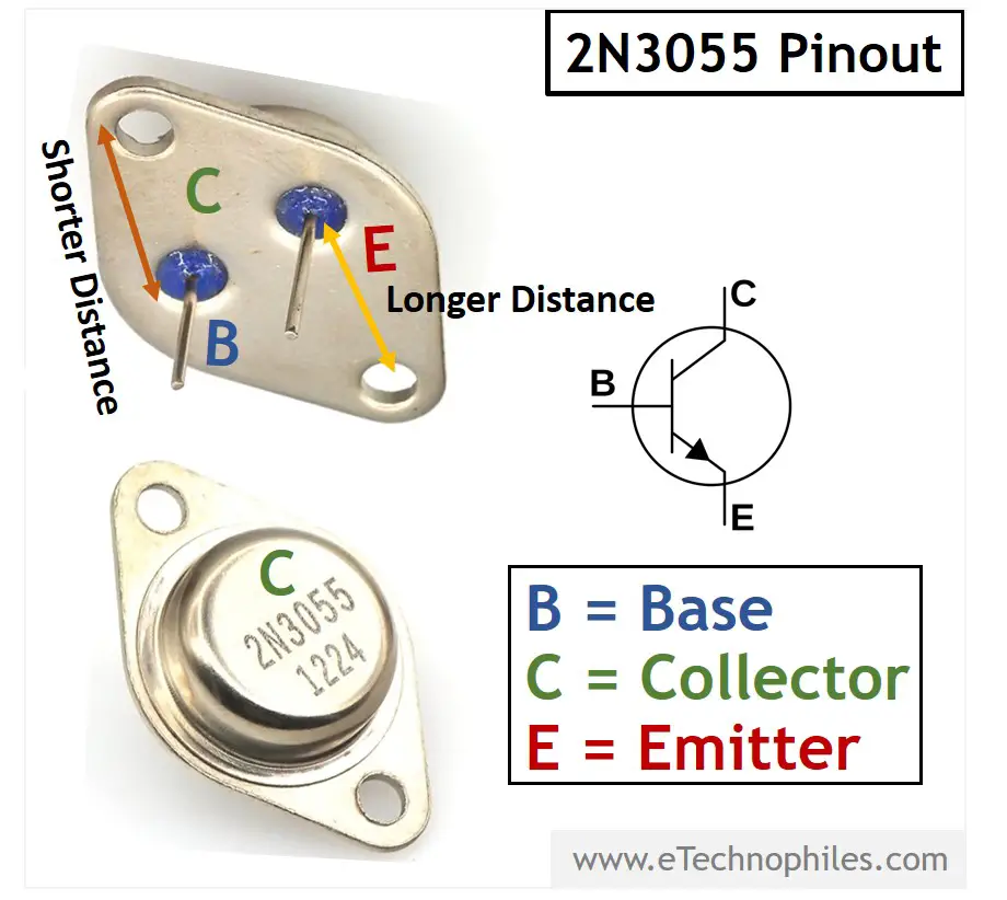 Pinout del transistor 2N3055, equivalente y especificaciones en detalle
