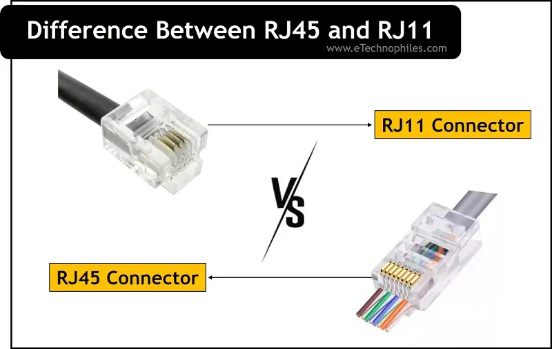 9 diferencias clave entre RJ45 y RJ11