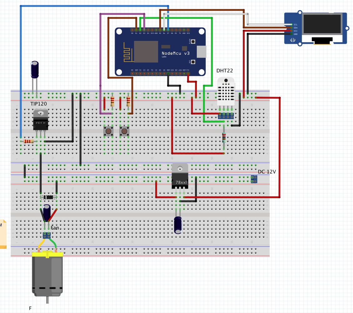 Proyecto de ventilador de enfriamiento automático basado en ESP8266 con control LCD táctil