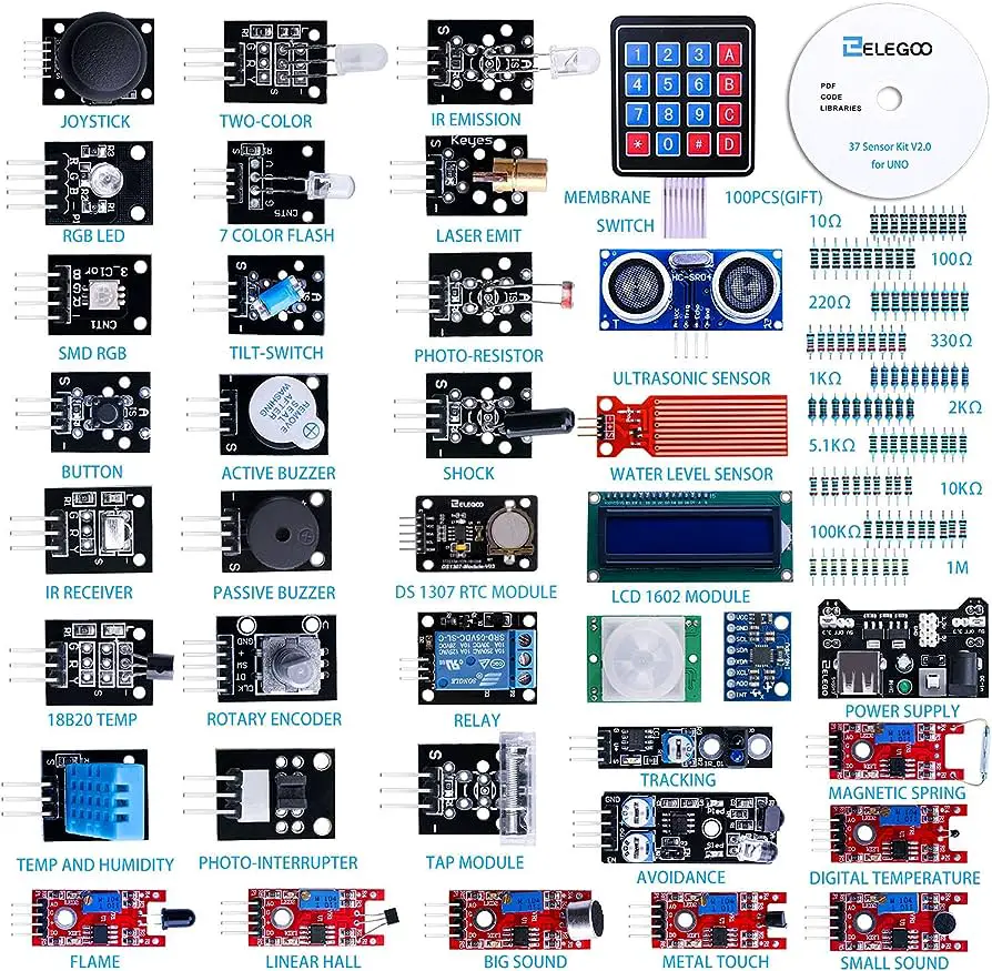 TOP 15 sensores Arduino con proyectos para principiantes (actualizado)