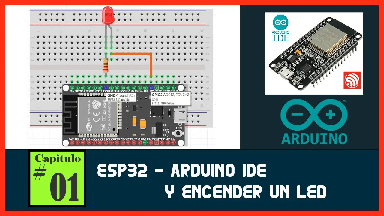 Tutorial de LED intermitente ESP32 usando control GPIO con Arduino IDE