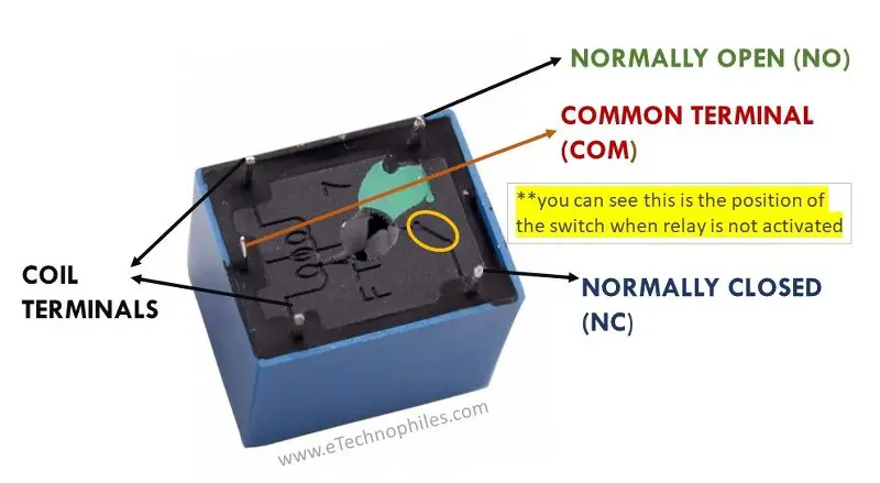 Diagrama de cableado de relé para 4, 5, 8 pines y relé automotriz