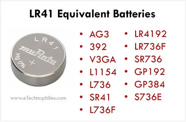 Equivalente a LR41, voltaje, tamaño, usos y vida útil