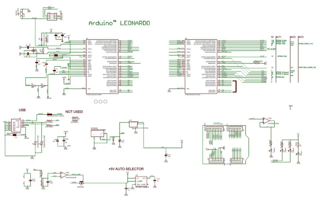 Arduino Leonardo Pinout, esquema y especificaciones en detalle