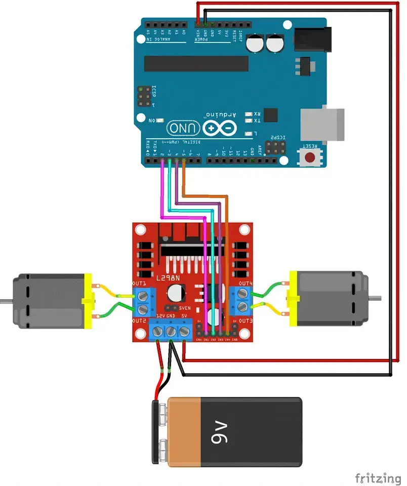 Diagrama de pines del controlador de motor L298N, trabajo, hoja de datos y conexión Arduino