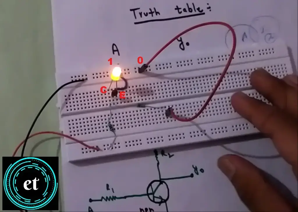 Cómo hacer una puerta no usando un transistor en una placa de pruebas Cómo hacer una puerta no usando un transistor en una placa de pruebas