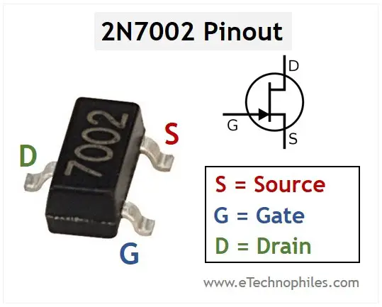 2N7002 MOSFET Pinout, equivalente, especificaciones y hoja de datos