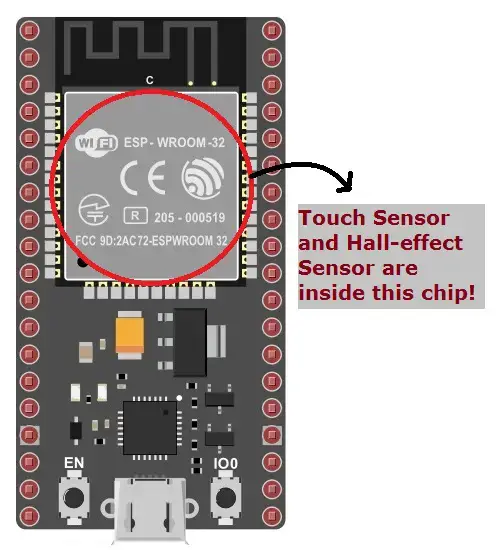 Cómo usar el sensor táctil y de efecto Hall ESP32 con Arduino IDE