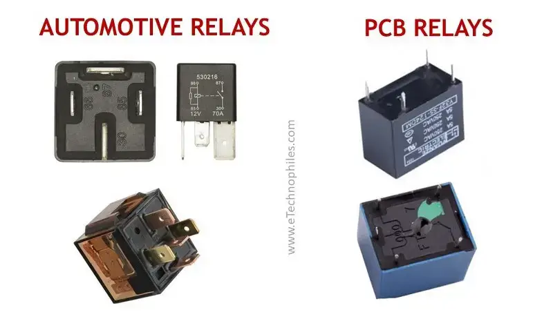 Diagrama de cableado de relé para 4, 5, 8 pines y relé automotriz