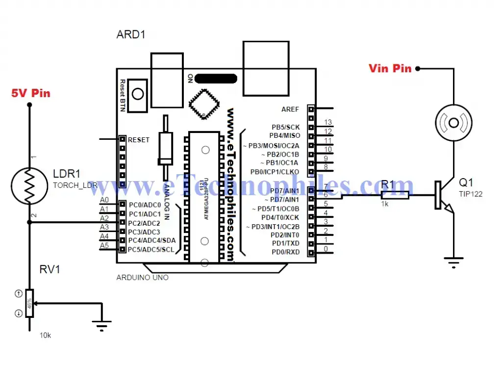 Proyecto Arduino | Control de velocidad automatizado de Motor usando LDR con Arduino