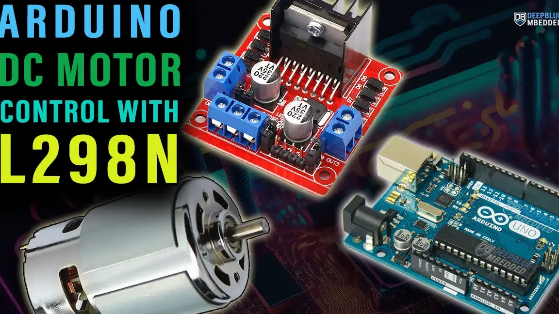 Interfaz del controlador del motor de CC Arduino L298N con ejemplos de código
