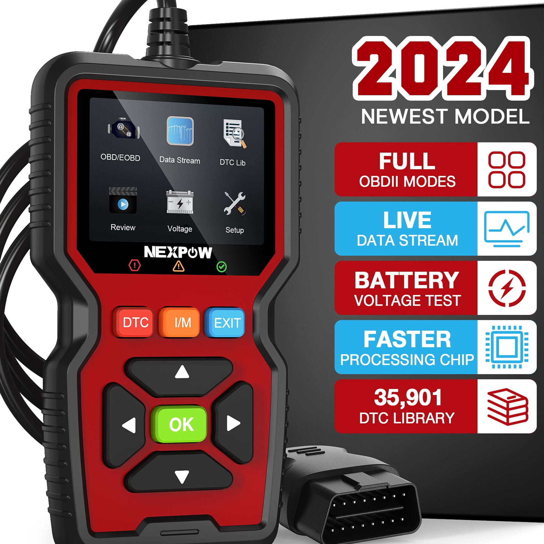 Escáner Nexpow OBD2, lector de códigos de automóvil, herramienta de diagnóstico automático para...